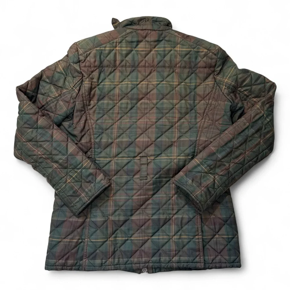 Ralph Lauren Green and Brown Quilted Jacket Women’s Small *No Belt - Picture 2 of 5